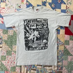 Vintage 90s Sex Pistols Filthy Lucre Tour Nevermind Johnny Rotten AOP Tee Large